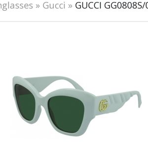 GUCCI GG0808S Limited Edition Cat Eye Sunglasses (Mint Green)